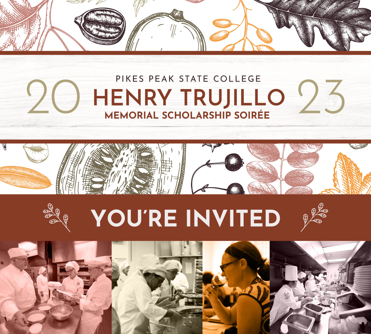 2023 Chef Henry Trujillo Memorial Scholarship SOIRÉE Graphic
