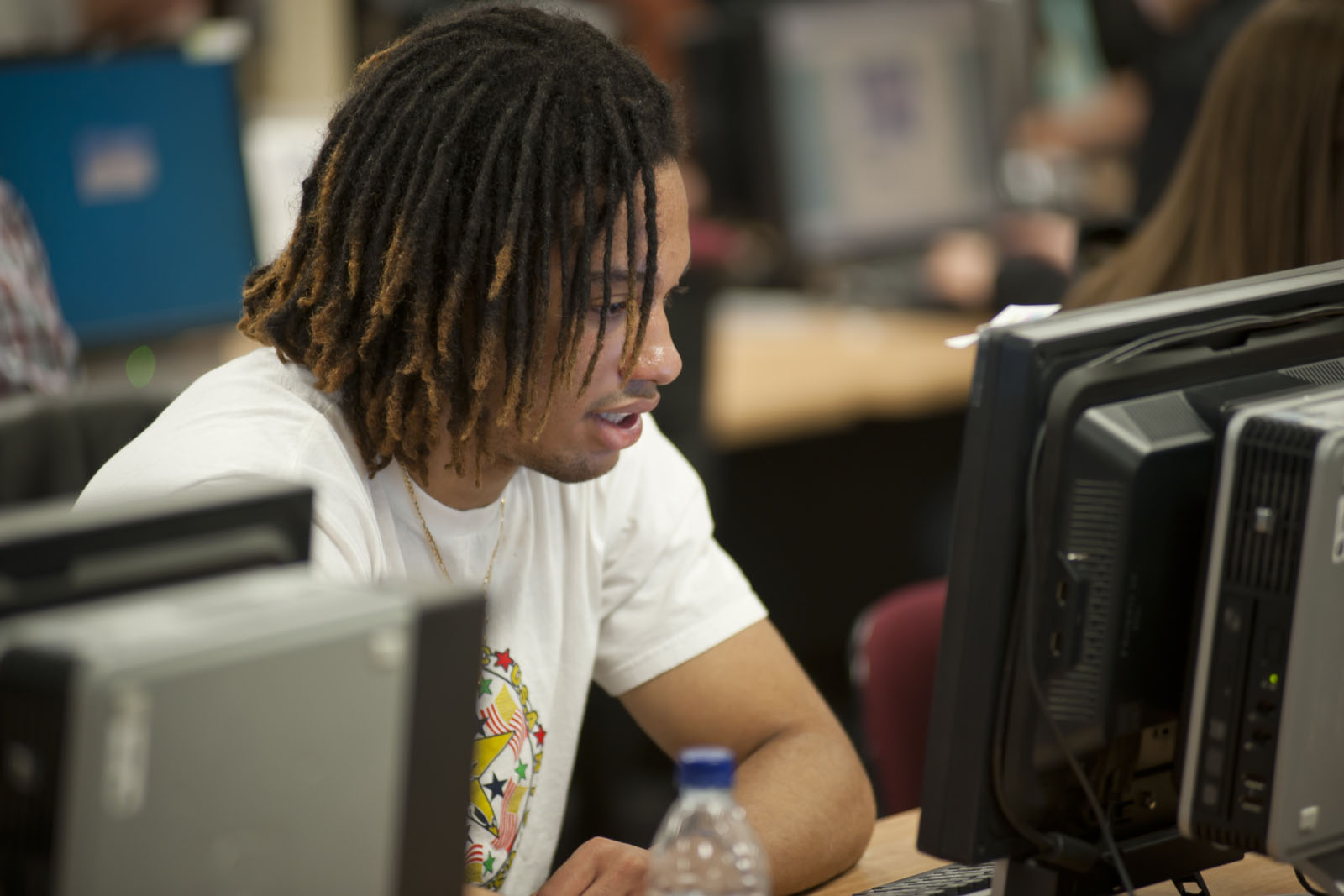 PPSC student on a computer