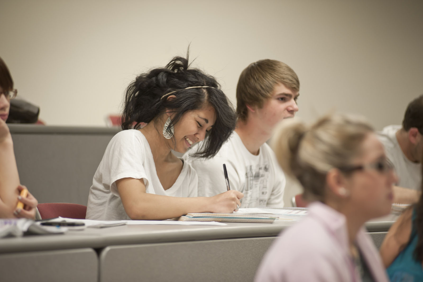 Students studying