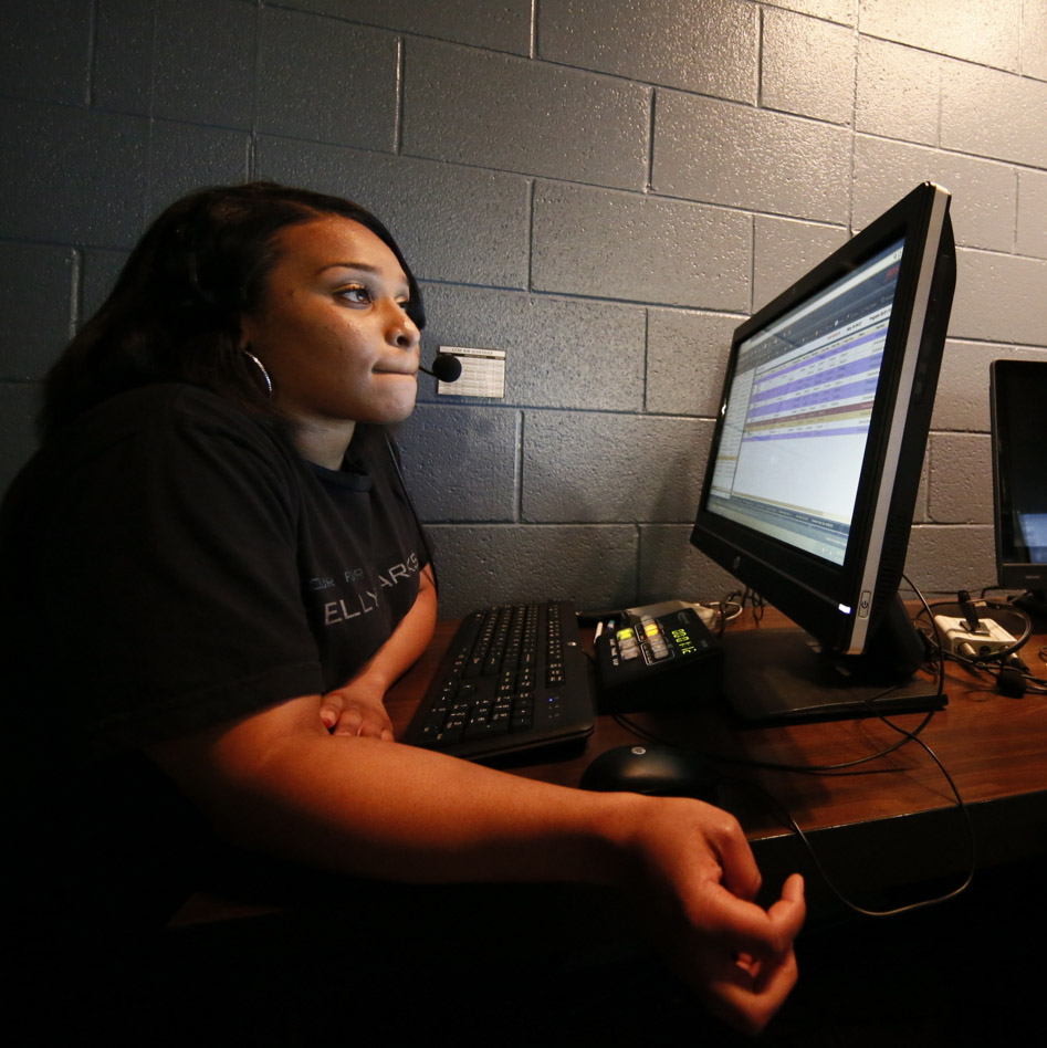 Girl at a computer