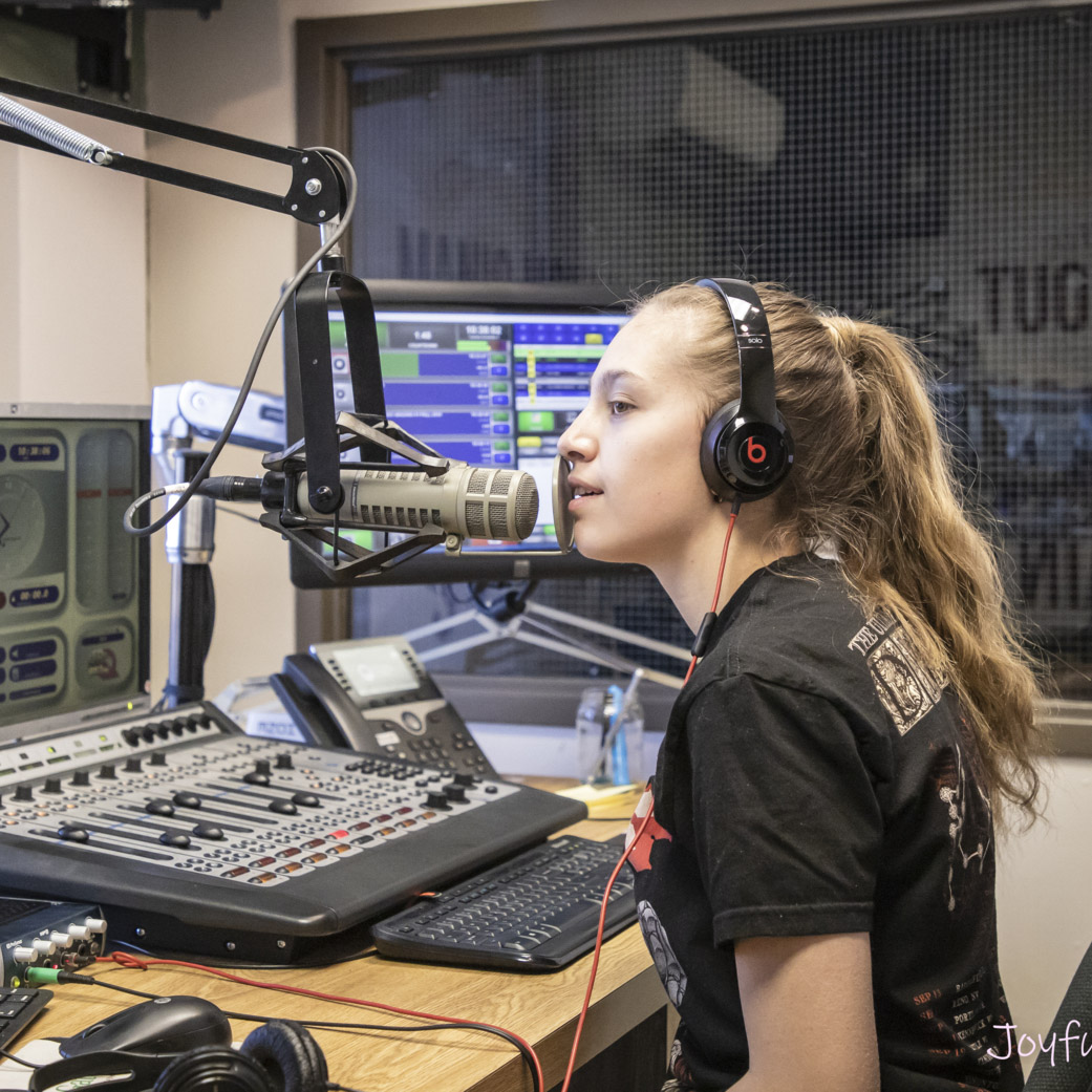 Broadcast electronic media radio girl image