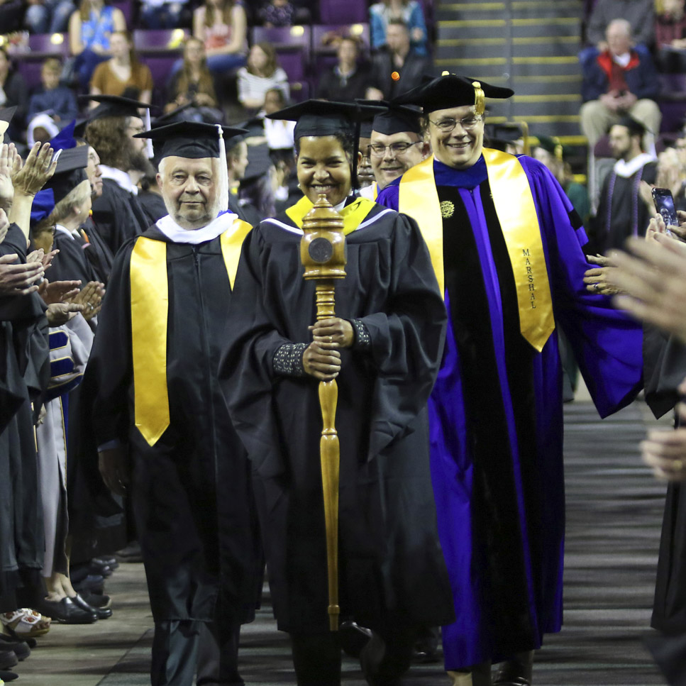 Instructors at commencement