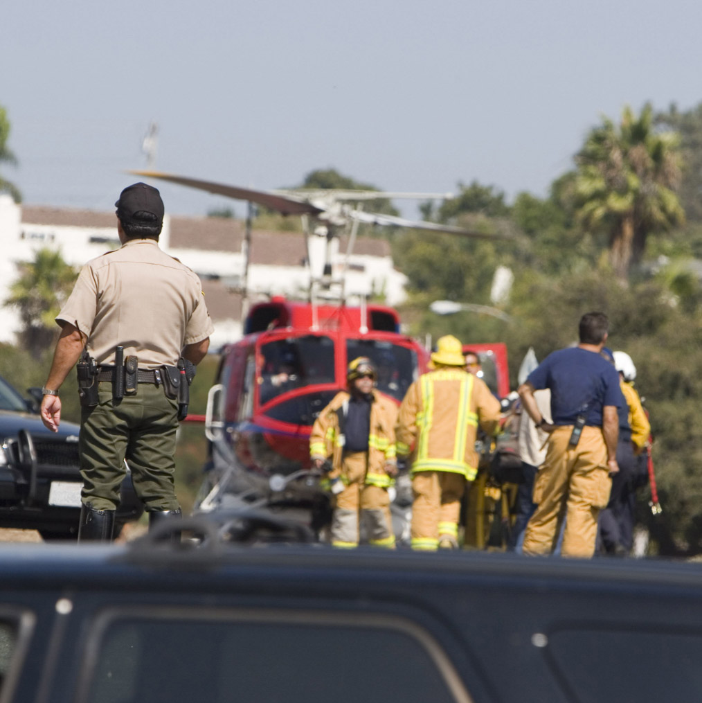 officer overseeing scene