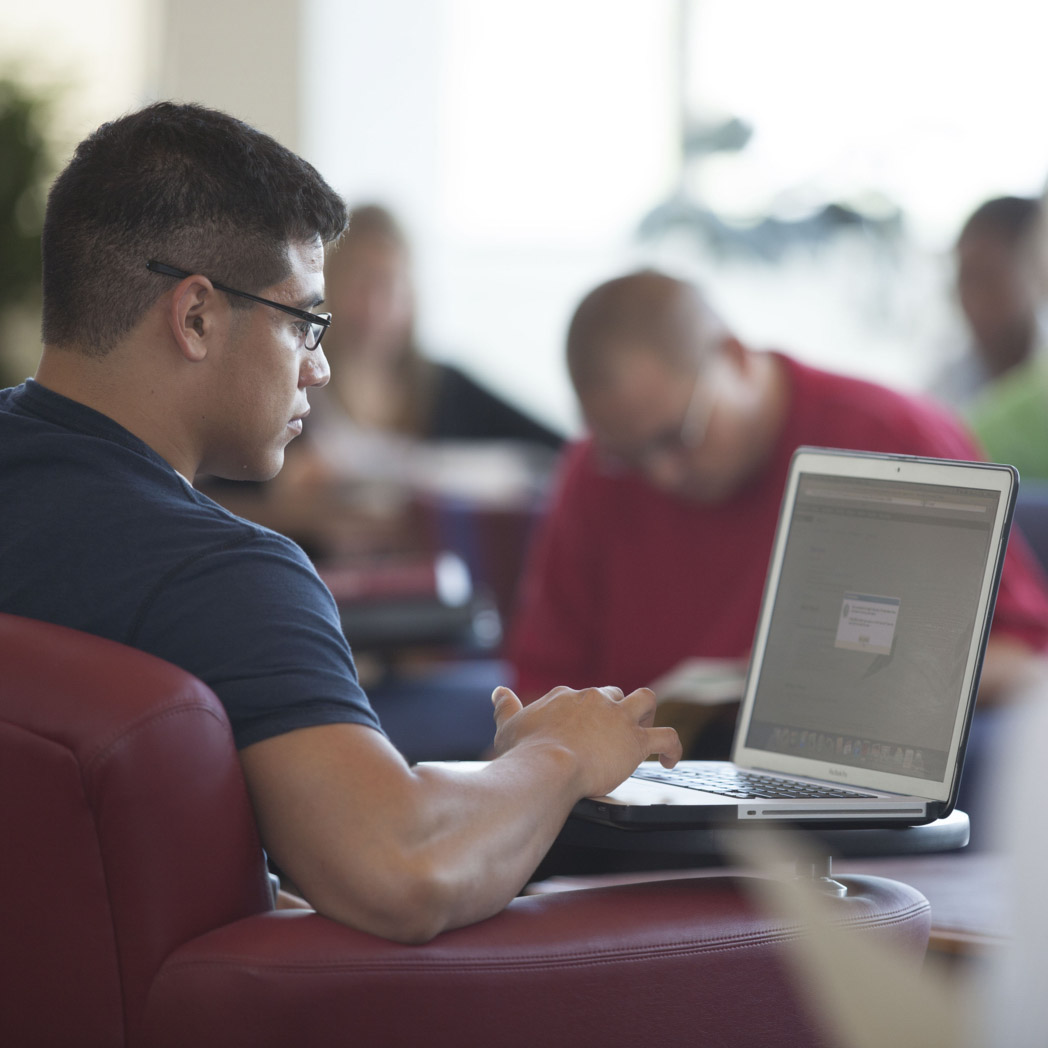 PPSC student on laptop