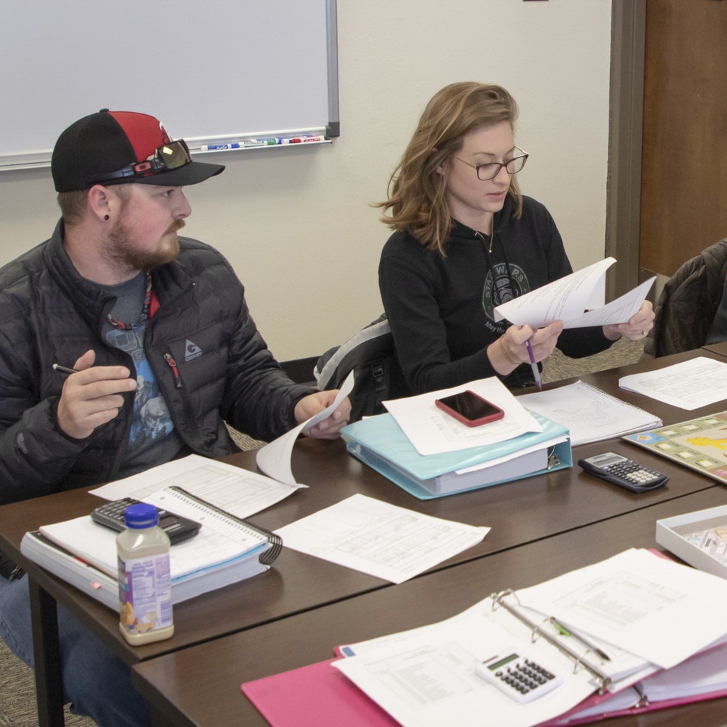 Students studying