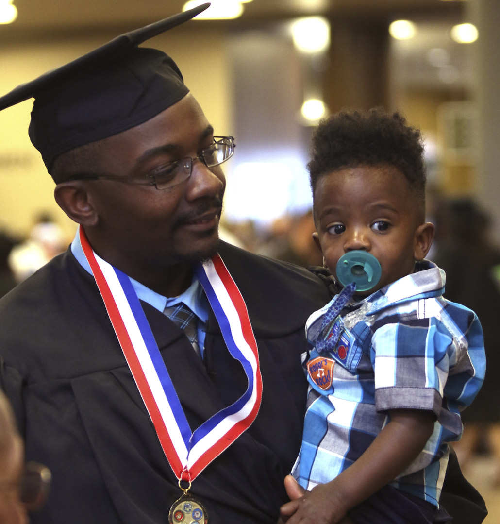 military student graduating