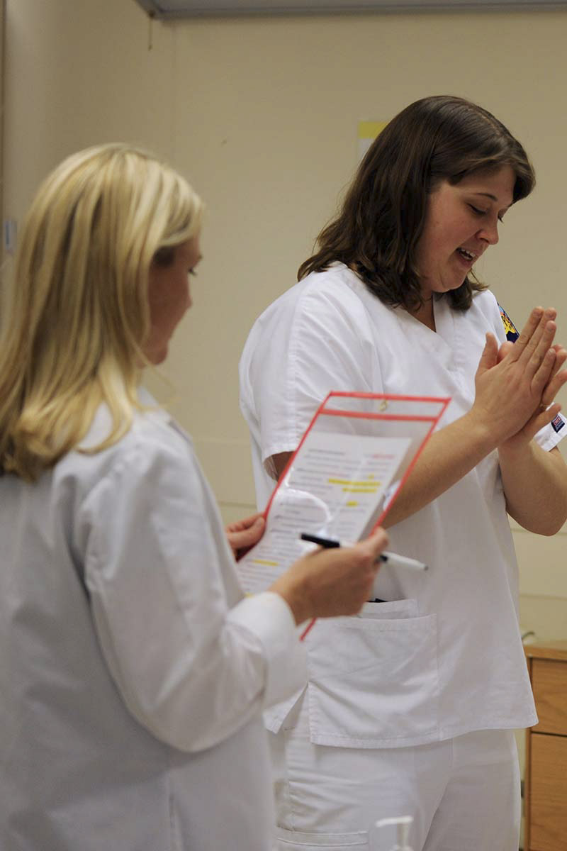 nursing students studying