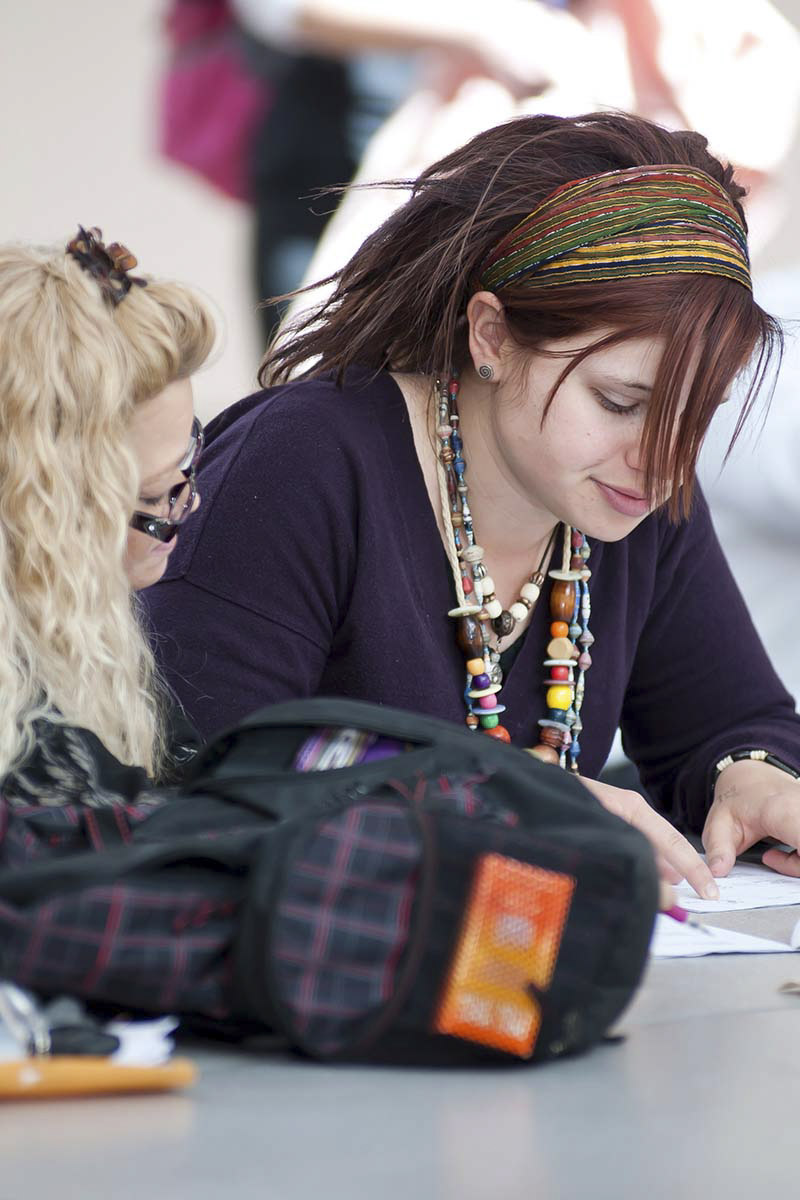 students studying