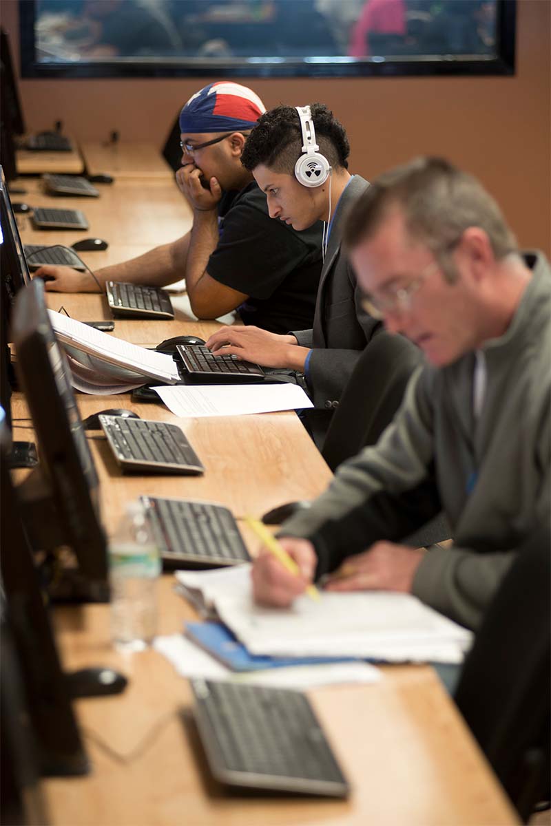 Students in the computer lab