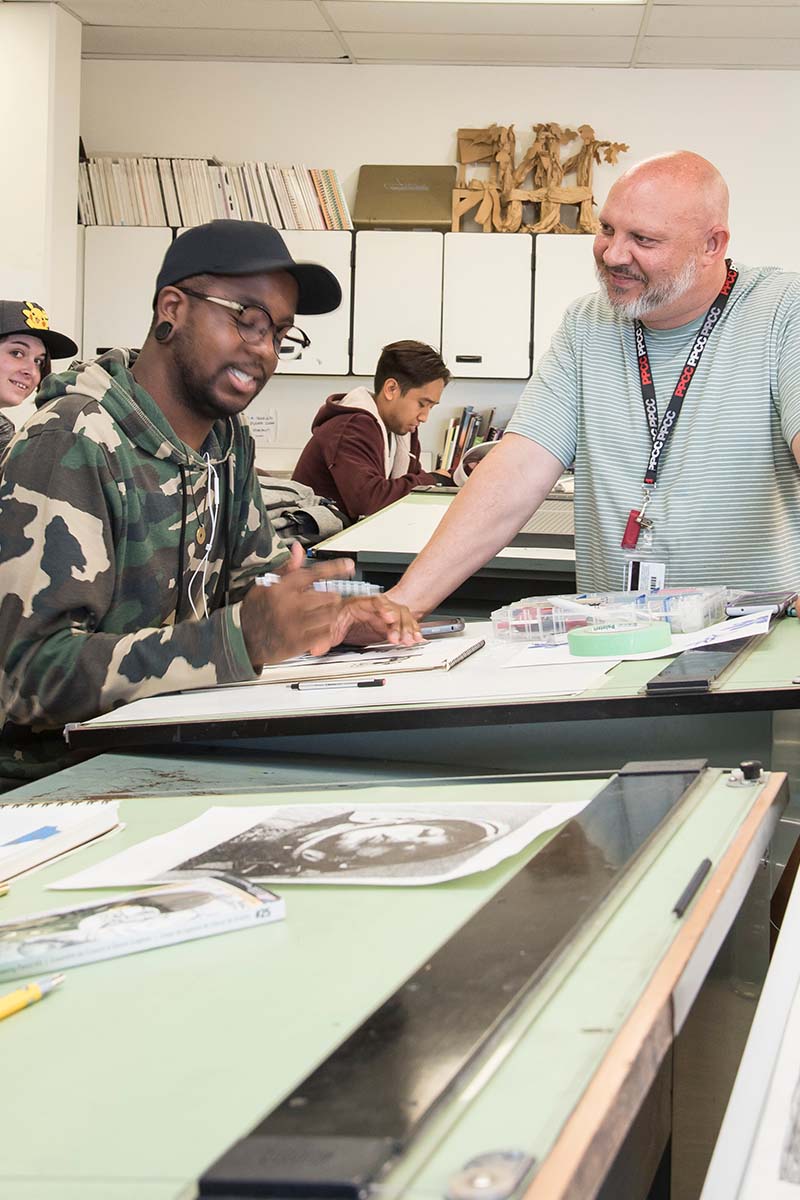 Student and Instructor in class