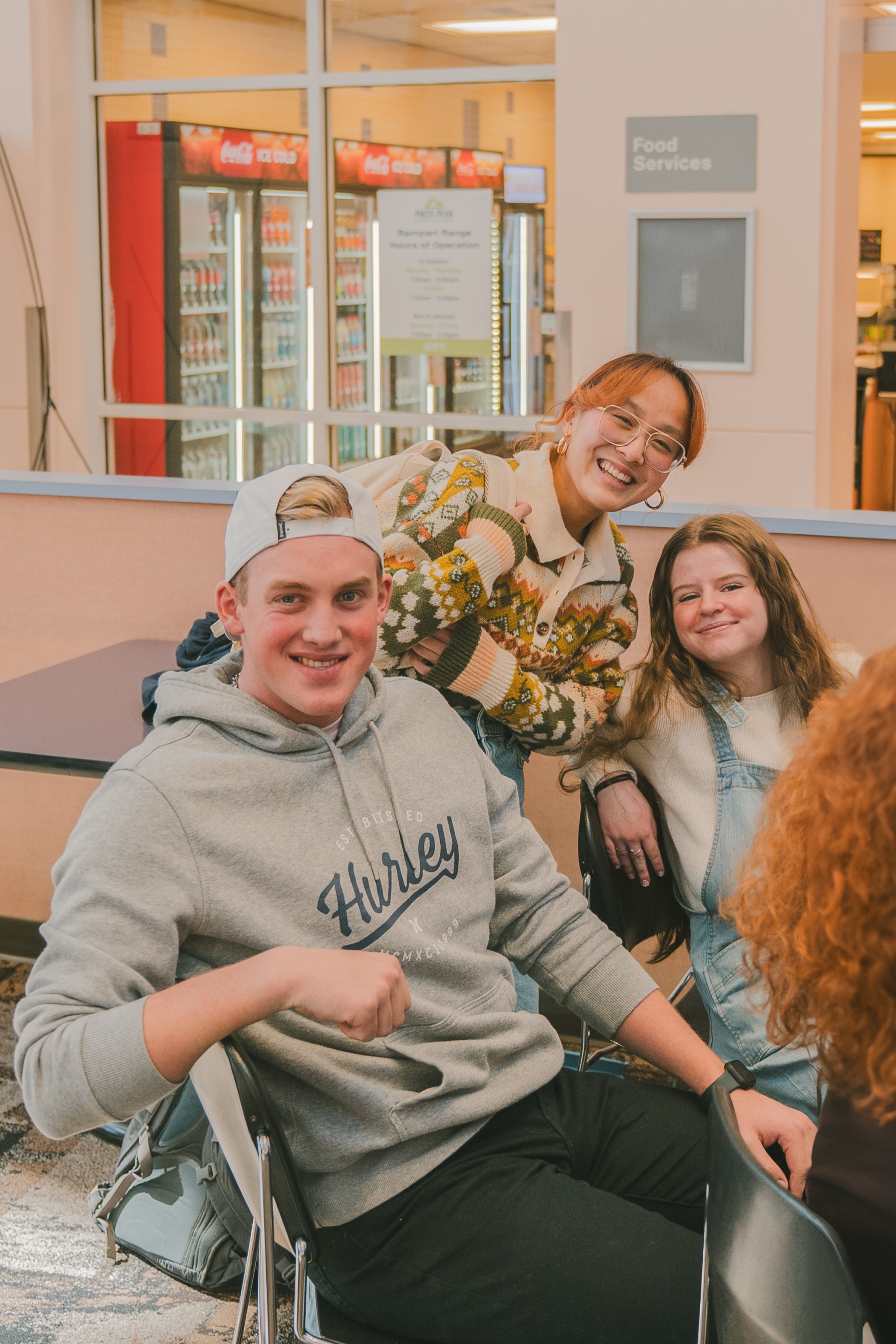 student in learning commons