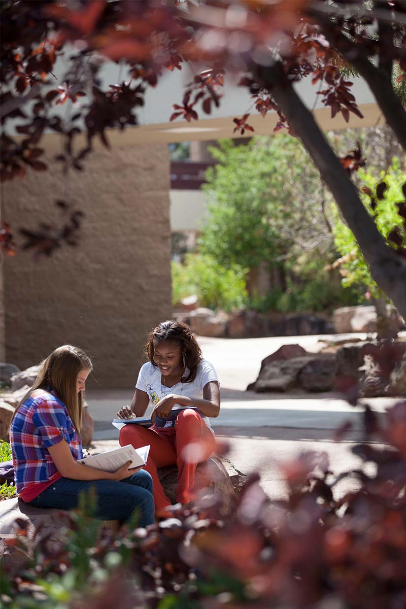 students outside