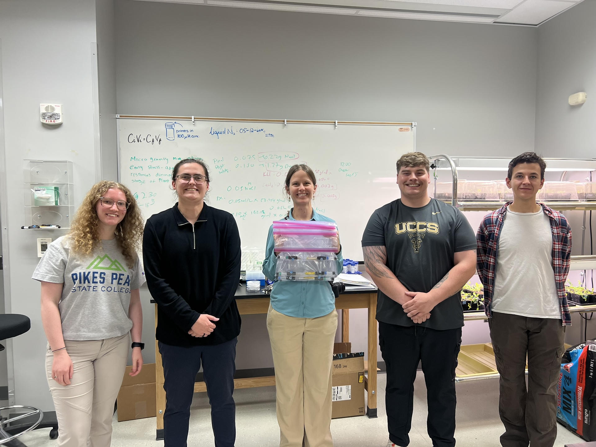 student team with experiment