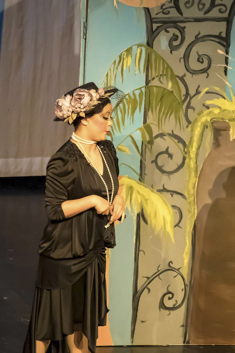 Theatre student in play