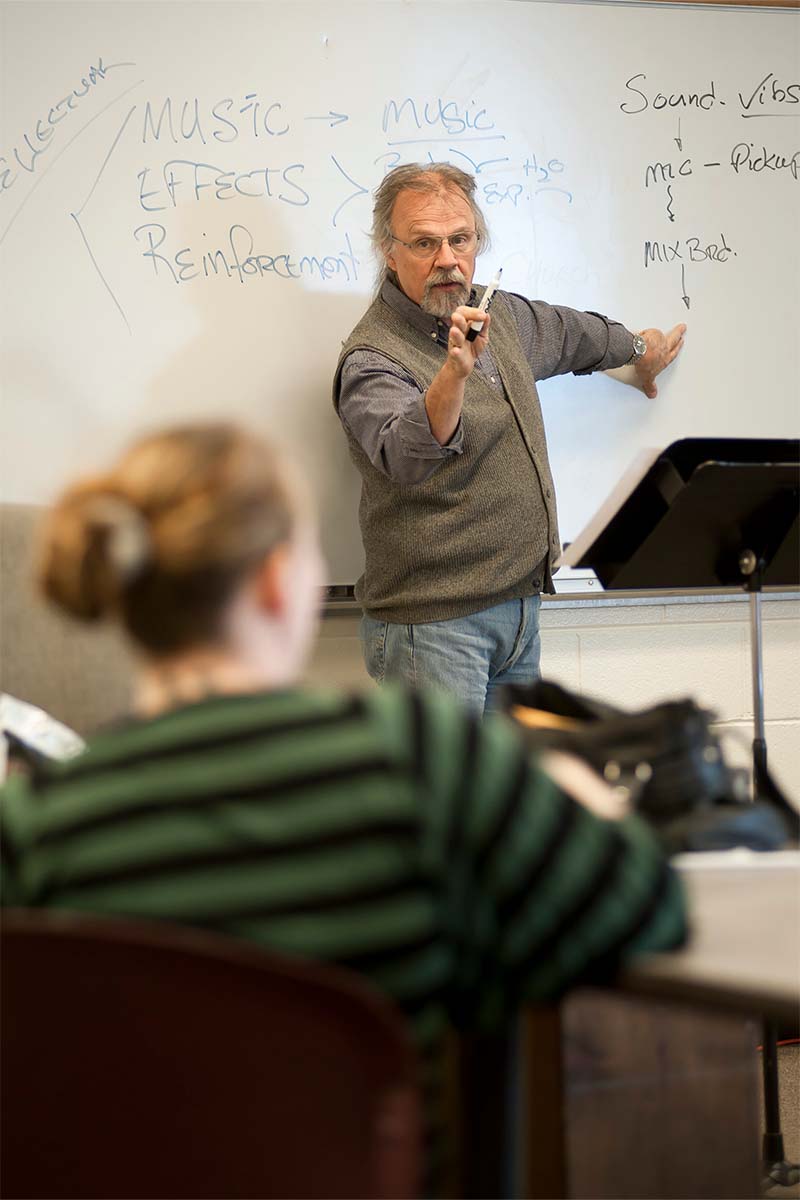 Professor teaching in class