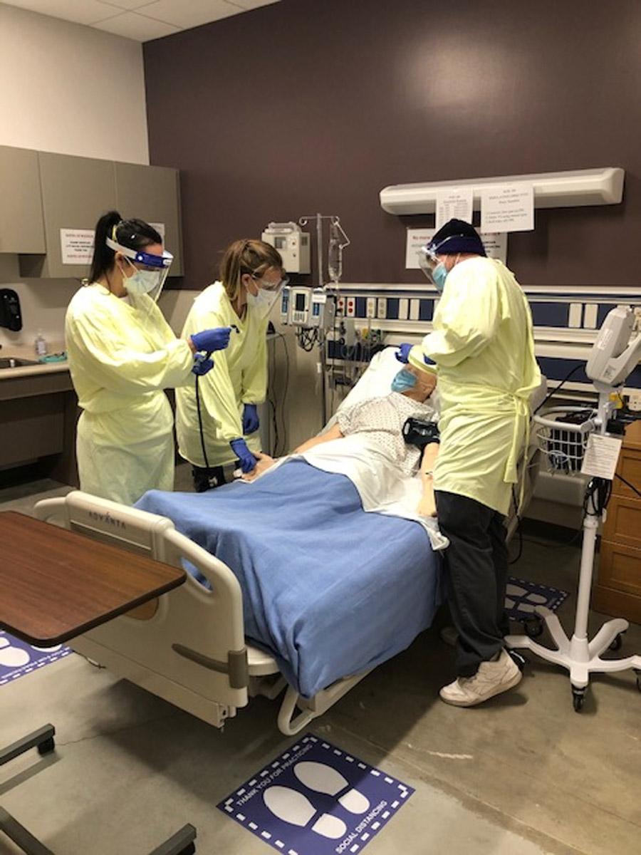 health students in class