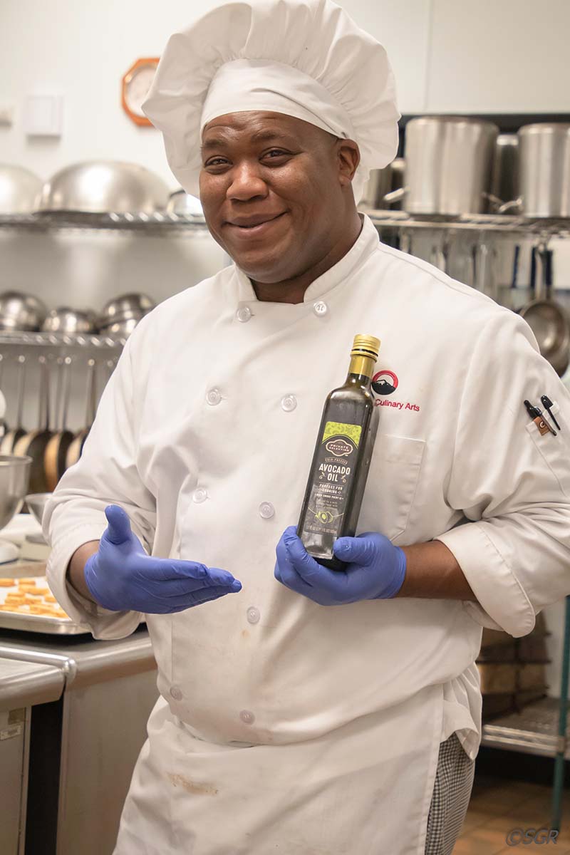 Culinary Student with Cooking Oil