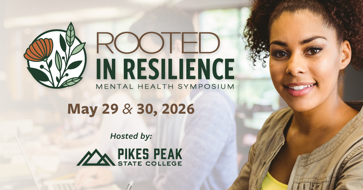 woman smiling at camera with Rooted in Resilience logo