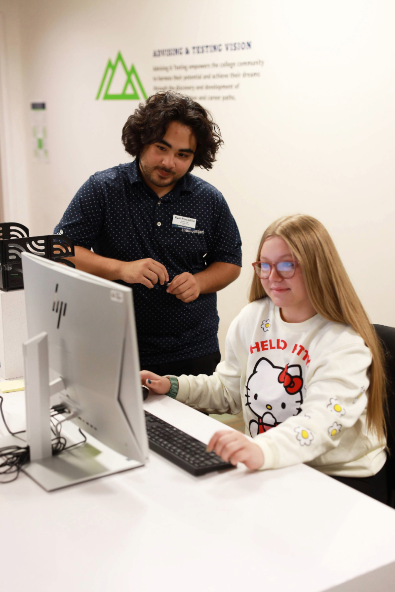 ppsc student and advisor on computer together