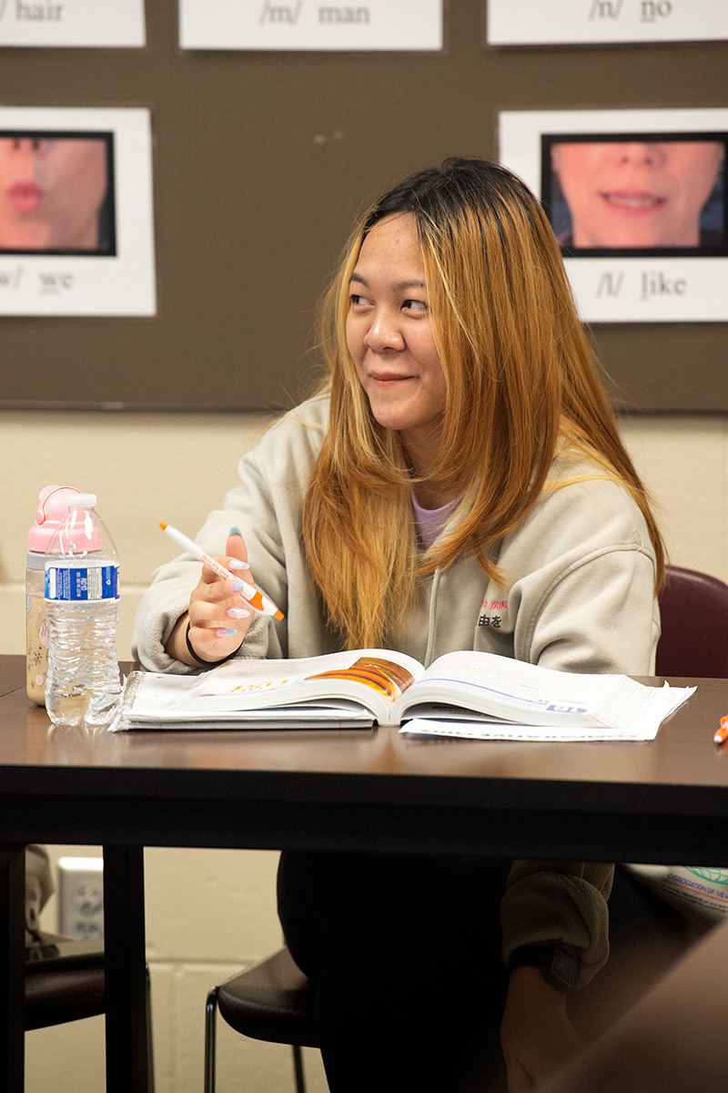 Student in classroom