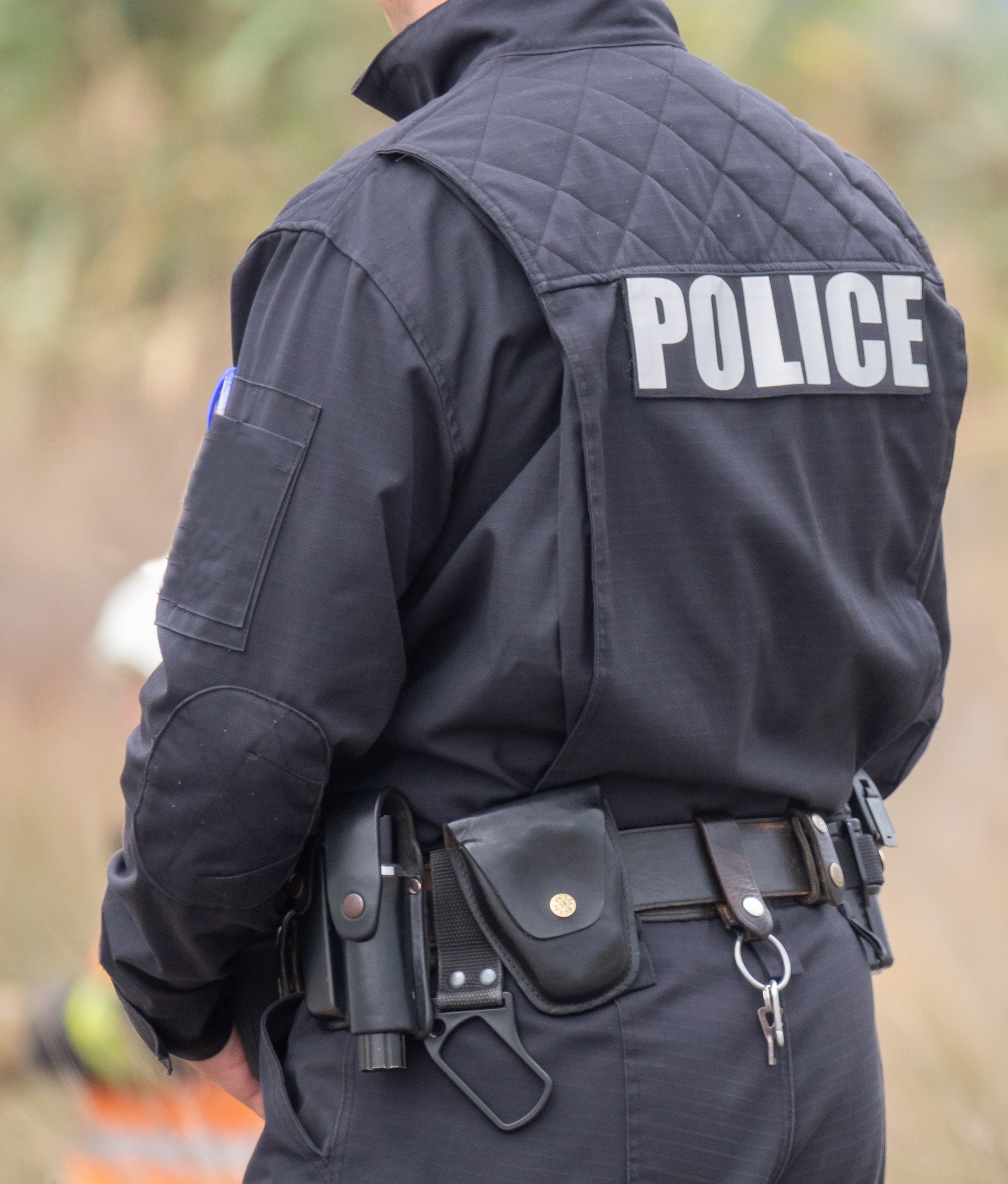 Officer from side profile