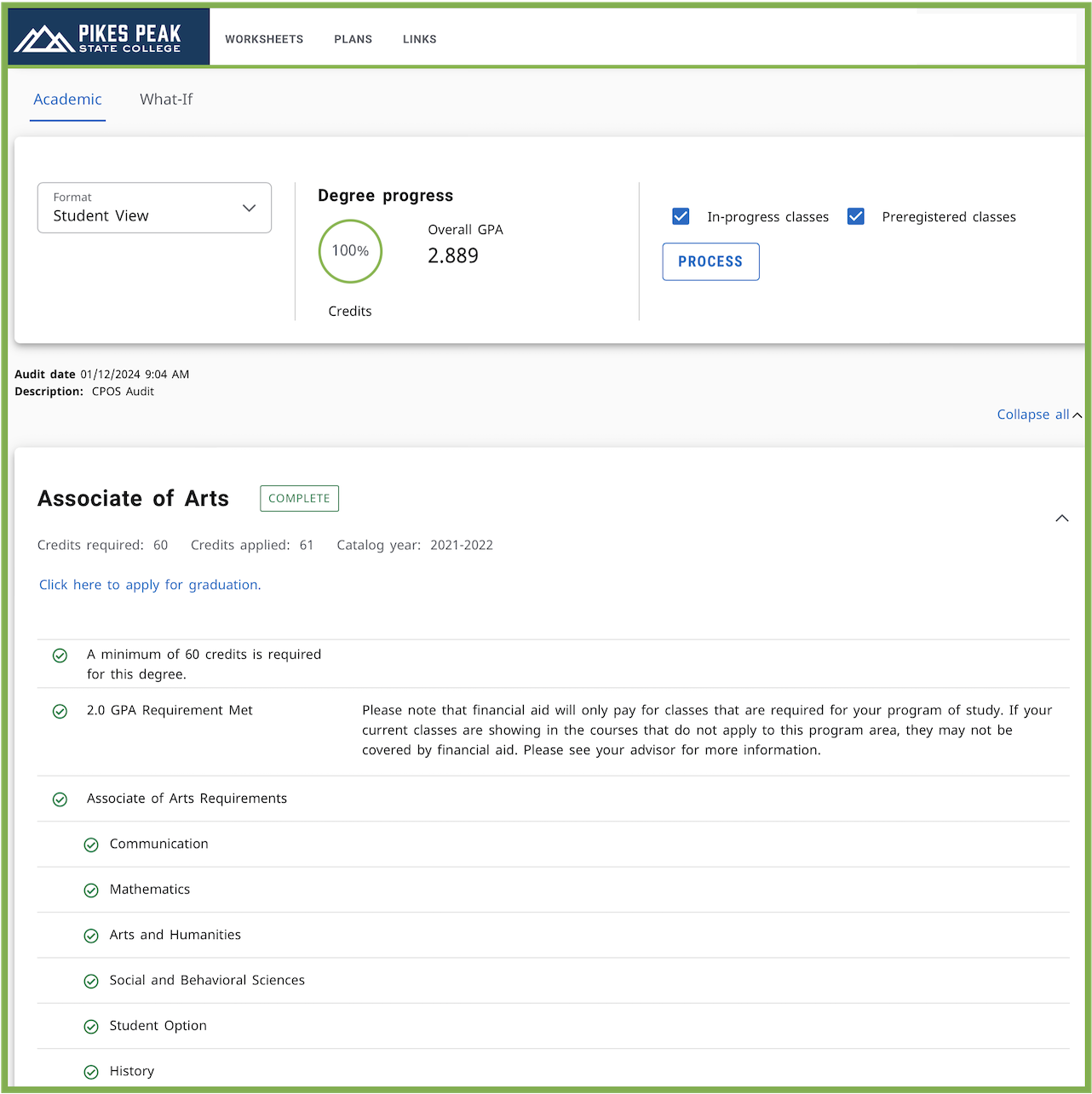 Degree Check Audit Image