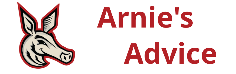 Arnie's Advice banner with graphic of PPSC mascot Arnie Aardvark 