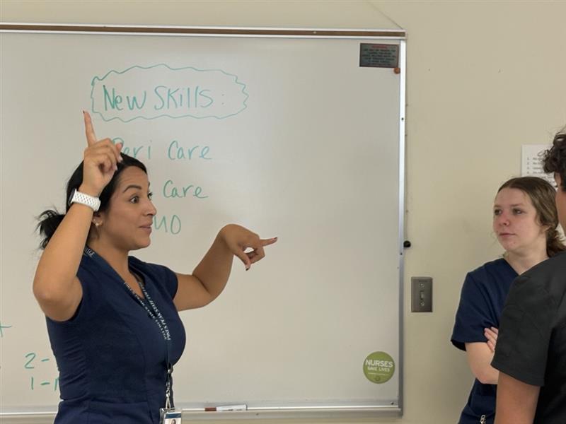 nursing students studying