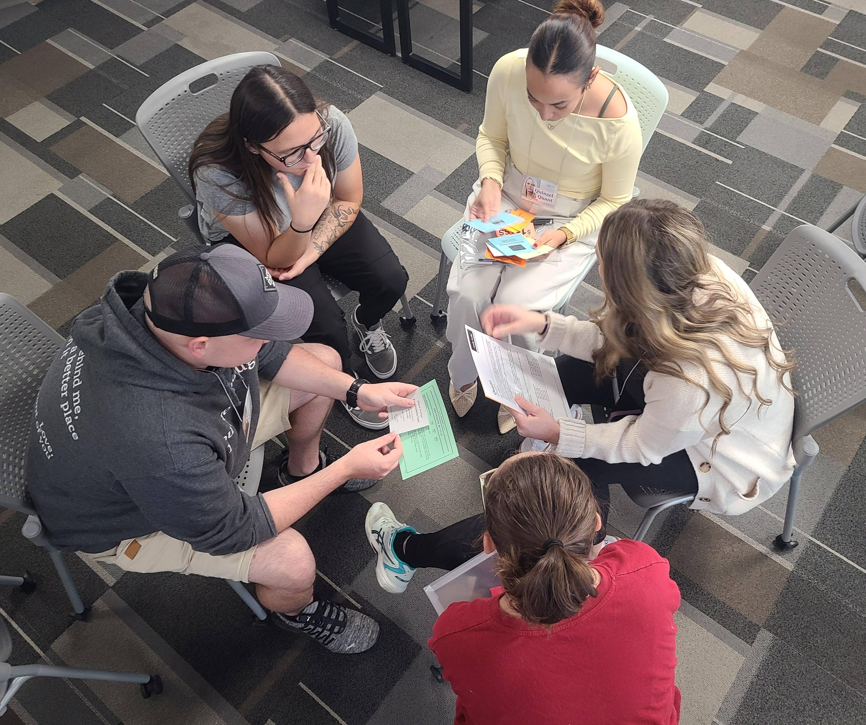 group of students stuyding together