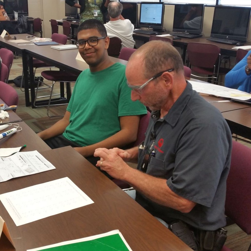 Two TRIO Students Working on a Project