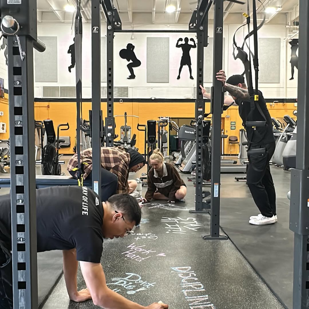 Students in Centennial Gym